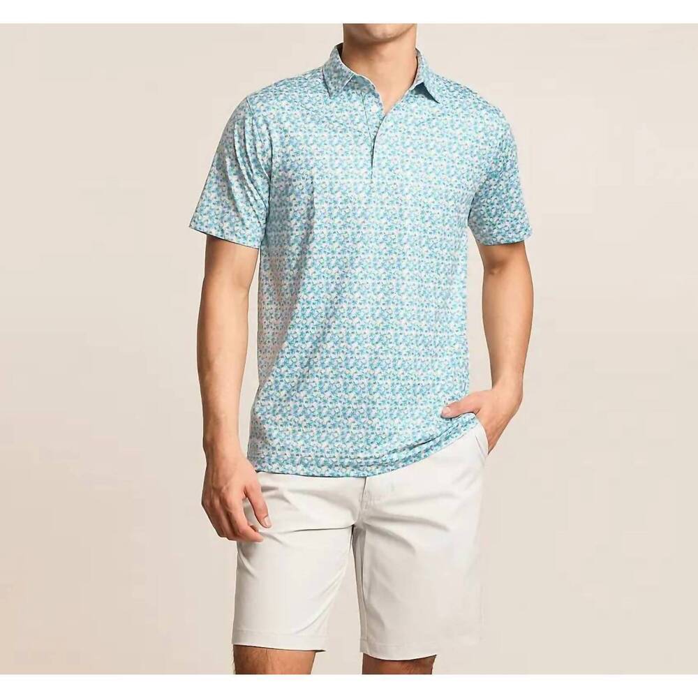 NEW WAGGLE GOLF paradise polo in green